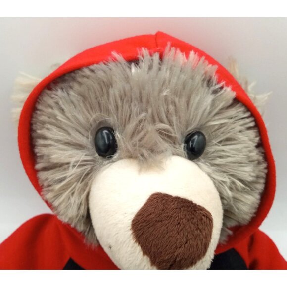 Dan Dee Heart Throb Teddy Bear Red Black Hoodie 12 In Valentines Gift Soft Plush - Picture 3 of 15